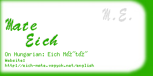 mate eich business card